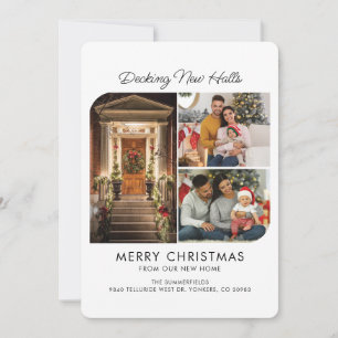 Kerstkaarten voor verhuizing naar nieuwe hal feestdagenkaart
