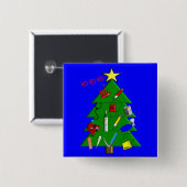Kerstkaarten voor verpleegkundigen/medisch persone vierkante button 5,1 cm (Voorkant /achterkant)