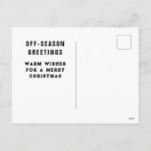 Kerstkaarten voor voetgangers feestdagenkaart (Achterkant)