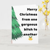 kerstkaarten voor vrouwen kaart (Gele Bloem)