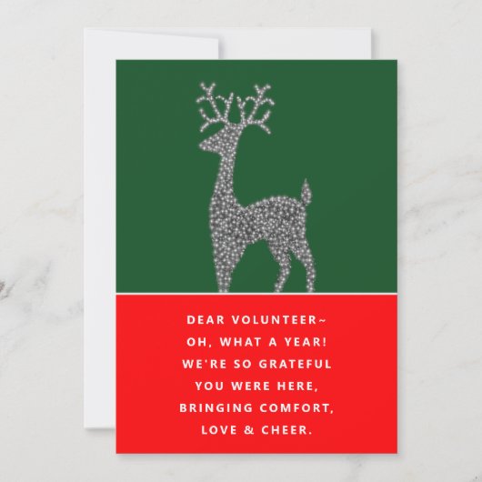 Kerstkaarten voor waardering vrijwilligers feestdagenkaart (Voorkant)