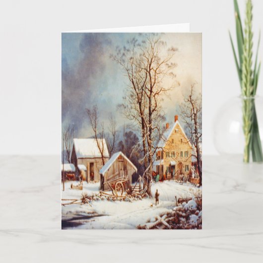 kerstkaarten voor winterfeestdagen feestdagen kaart (Voorkant)