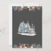 kerstkaarten | Vrolijk kerstfeest in script Feestdagenkaart (Achterkant)