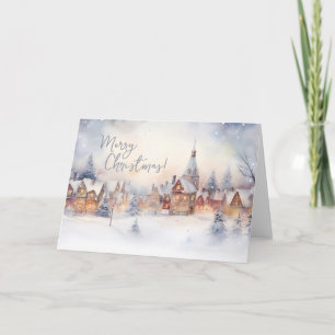 Kerstkaarten, Winterlandschap met Sneeuw Feestdagen Kaart