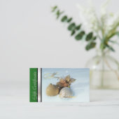 Kerstkaartencertificaat Groen Zilver Kortingskaartje (Staand voorkant)