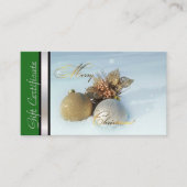 Kerstkaartencertificaat Groen Zilver Kortingskaartje (Voorkant)