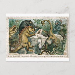 Kerstkaartendinosaurussen die antieke mensen bestu briefkaart
