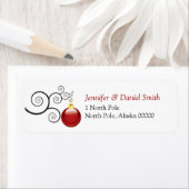 Kerstkaartenlabel Stickers Holiday Ornament (Insitu)