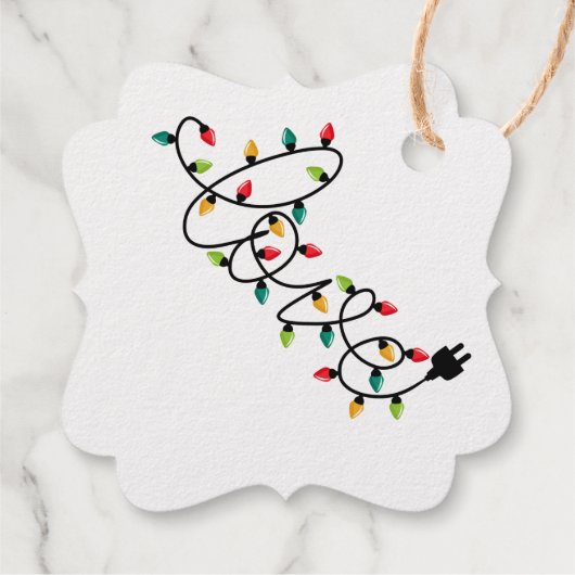 kerstkaartenlampje bedankjes labels (Achterkant)