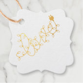 kerstkaartenlampje bedankjes labels (Voorkant)