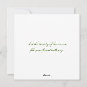 Kerstkaartenscherm Pine Cone-foto Feestdagenkaart (Achterkant)