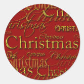 Kerstkaartenvakantiegraad Envelope Ronde Sticker (Voorkant)