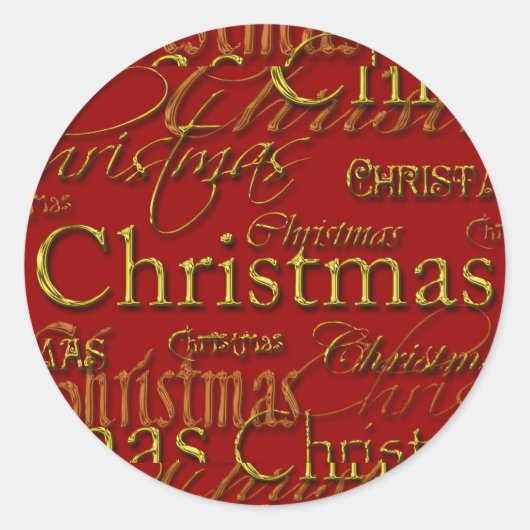 Kerstkaartenvakantiegraad Envelope Ronde Sticker (Voorkant)