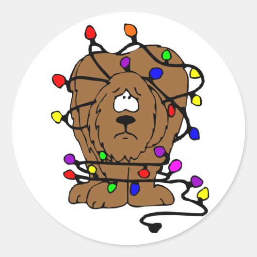 kerstkaartenveloppen ronde sticker (Voorkant)