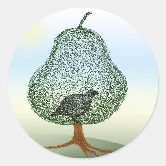 Kerstkaartenveloppen Ronde Sticker (Voorkant)