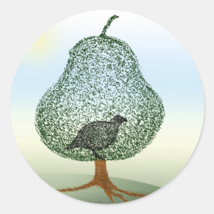 Kerstkaartenveloppen Ronde Sticker