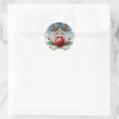 Kerstkaartenveloppen Ronde Sticker (Tas)