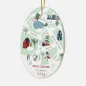 Kerstkaartenverhaal met illustraties keramisch ornament (Links)