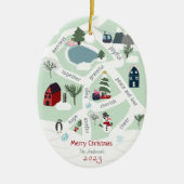 Kerstkaartenverhaal met illustraties keramisch ornament (Voorkant)