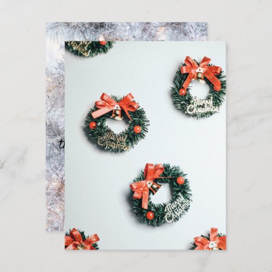 Kerstkaartenversiering met citaten feestdagenkaart (Voorkant / Achterkant)