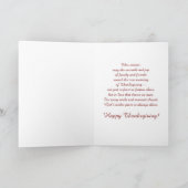 Kerstkaarthankbaarheid dubbelgevouwen kaart (Binnen)
