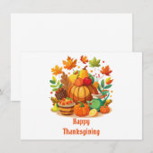Kerstkaarthanxgiving Bedankkaart (Voorkant / Achterkant)