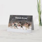 Kerstkaarthonden Feestdagen Kaart (Voorkant)