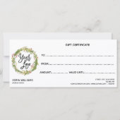 kerstkaartje Cadeaubon Voeg Logo toe (Achterkant)