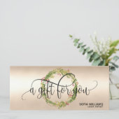 kerstkaartje Cadeaubon Voeg Logo toe (Staand voorkant)