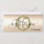 kerstkaartje Cadeaubon Voeg Logo toe (Voorkant)