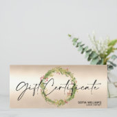 kerstkaartje Cadeaubon Voeg Logo toe (Staand voorkant)