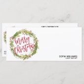 kerstkaartje Cadeaubon Voeg Logo toe (Voorkant / Achterkant)