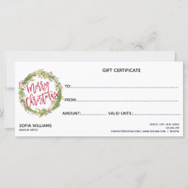 kerstkaartje Cadeaubon Voeg Logo toe