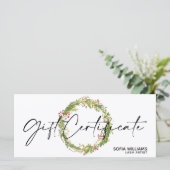 kerstkaartje Cadeaubon Voeg Logo toe (Staand voorkant)