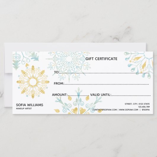 kerstkaartje Cadeaukaart Sneeuw toevoegen (Achterkant)