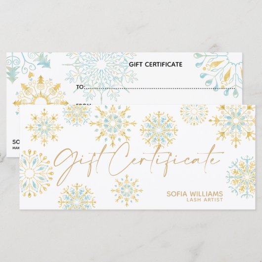 kerstkaartje Cadeaukaart Sneeuw toevoegen (Voorkant / Achterkant)