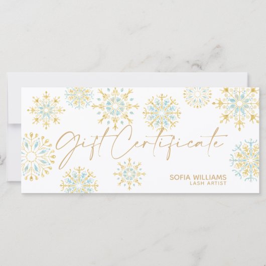 kerstkaartje Cadeaukaart Sneeuw toevoegen (Voorkant)