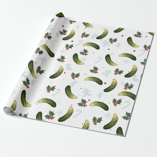 kerstkaartje cadeaupapier (Uitgerold)