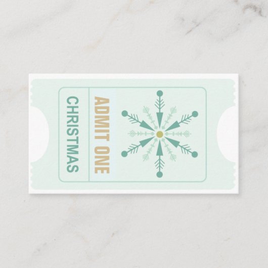 kerstkaartje en gratis Drink Voucher Visitekaartje (Voorkant)