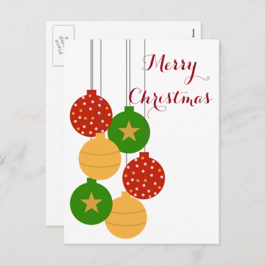 kerstkaartje feestdagenkaart (Voorkant / Achterkant)