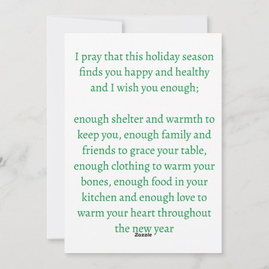 kerstkaartje feestdagenkaart (Achterkant)