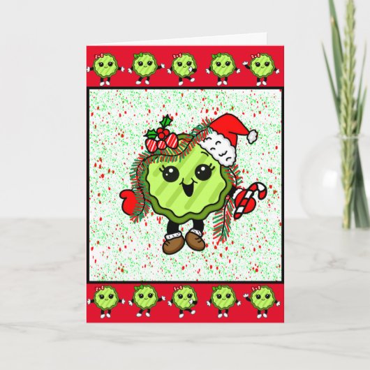 kerstkaartje | Funny Holiday Pickle Kaart (Voorkant)