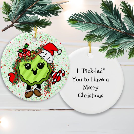 kerstkaartje | Funny Holiday Pickle Keramisch Ornament