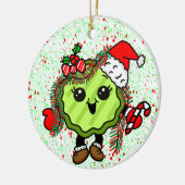 kerstkaartje | Funny Holiday Pickle Keramisch Ornament (Links)