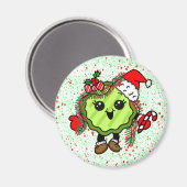 kerstkaartje | Funny Holiday Pickles Magneet (Voorkant / Achterkant)