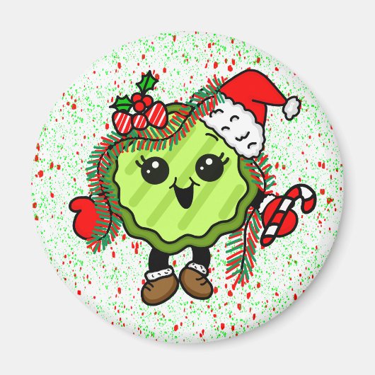 kerstkaartje | Funny Holiday Pickles Magneet (Voorkant)