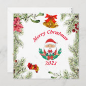 kerstkaartje kaart (Voorkant / Achterkant)