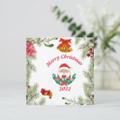 kerstkaartje kaart (Staand voorkant)