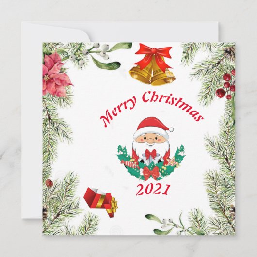 kerstkaartje kaart (Voorkant)