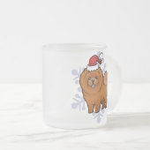 kerstkaartje matglas koffiemok (Voorkant rechts)